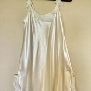 Vintage Night gown  White Ruffle Strap Top